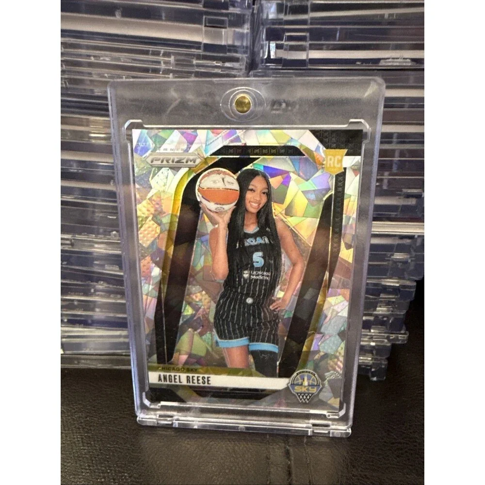 Angel Reese Rookie Card 2024 Panini Prizm WNBA Cracked Ice Image Variation- #147